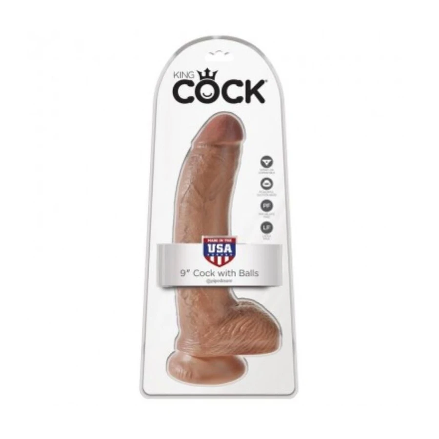 KING COCK - GODEMICHET RÉALISTE AVEC TESTICULES 22,8 CM